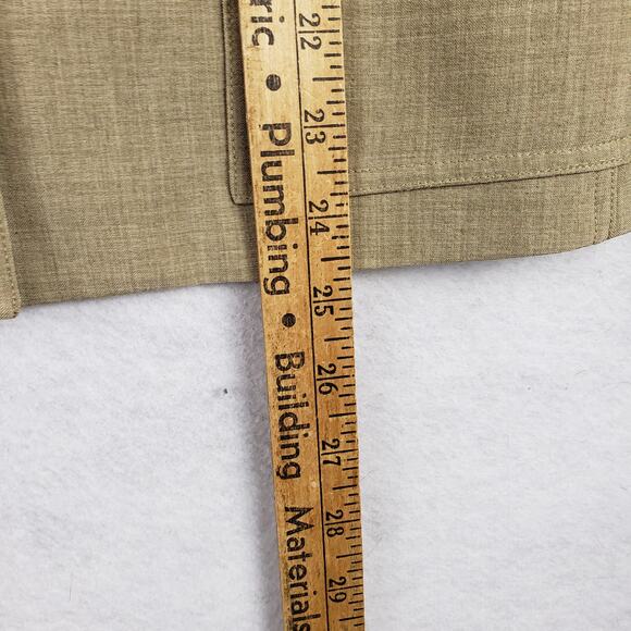 Bay Studio Career Womens 12 Flap Pocket Button Down Work Blazer Jacket Tan Tweed - Picture 5 of 8